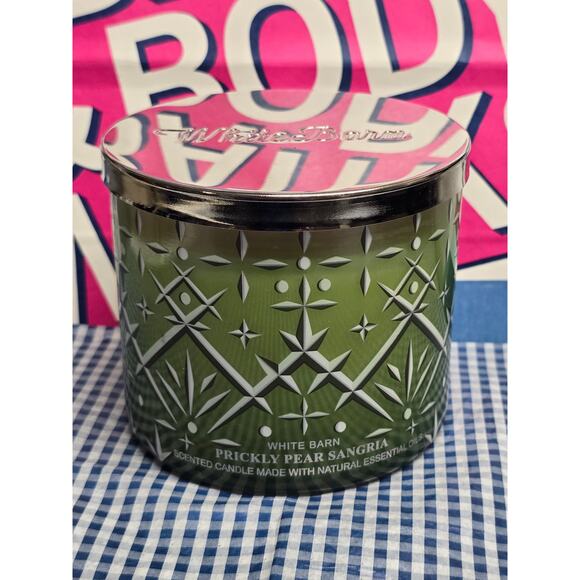 BBW White Barn Prickly Pear Sangria Large 3 Wick Candle Home Fragrance Decor - Picture 1 of 2